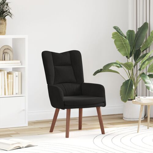 Fauteuil Relaxant en Velours Noir