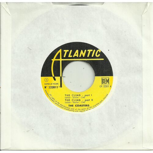 The Coasters + Bookler T. And The M. G's : The Climb (Leiber, Stoller) Part 1 2'40 - Part 2 2'40 / Aw' Mercy (Cropper, Jackson, Jones, Steinberg) 2'35 - Jelly Bread (Jones 2'25