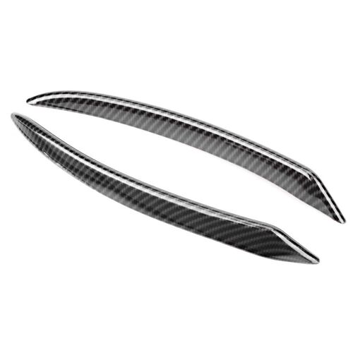 2pcs Fibre De Carbone Texture Pare-Chocs Avant Couteau À Vent Spoiler Bandes De Décoration Fit Pour Jeep Wrangler 2007-2017l