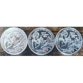 Lot 3 Quarter Dollar Usa Patsy Takemoto Mink - 2024 Atelier D / P & S - American Woman