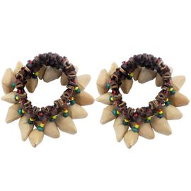 Coquilles Noix Coquille Bracelet Clochette Vent Ethnique Pour Djembe Tambour Africain Conga Percussion Instrument De Musique Pièces Cadeaux Jouets - Type Pack Of Two