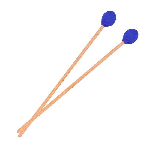 1 Paire De Maillets Marimba Avec Manche En Hêtre,Baguettes De Xylophone Glockenspiel Professionnelles,Accessoires De Percussion - Type Blue