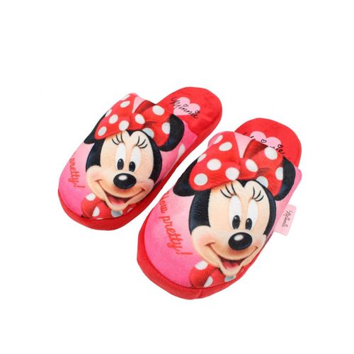 Pantoufle Imprimé Minnie Rouge