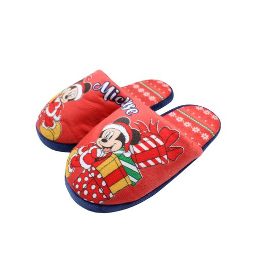 Pantoufle Imprimé Mickey Rouge