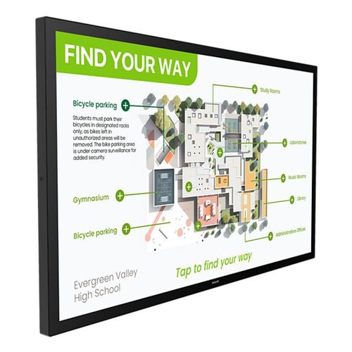 Philips 3000 series 55BDL3751T/00 visualizzatore di messaggi Pannello piatto interattivo 138,4 cm (54.5") LCD Wi-Fi 450 cd/m² 4K Ultra HD Nero Touch screen Processore integrato Android