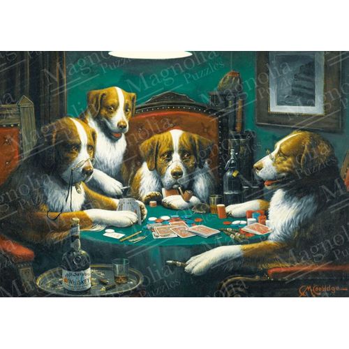 Dogs Playing Poker - Puzzle 1000 Pièces