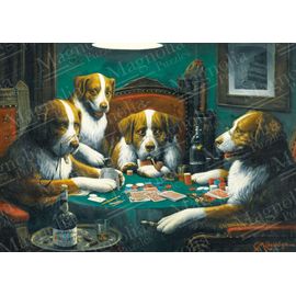 Dogs Playing Poker - Puzzle 1000 Pièces