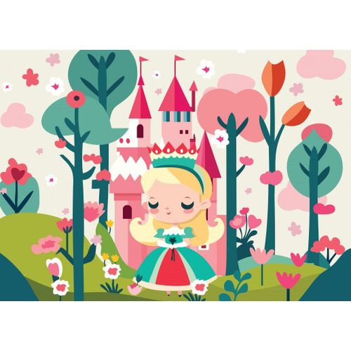 La Princesse Et Son Château - Puzzle 24 Pièces