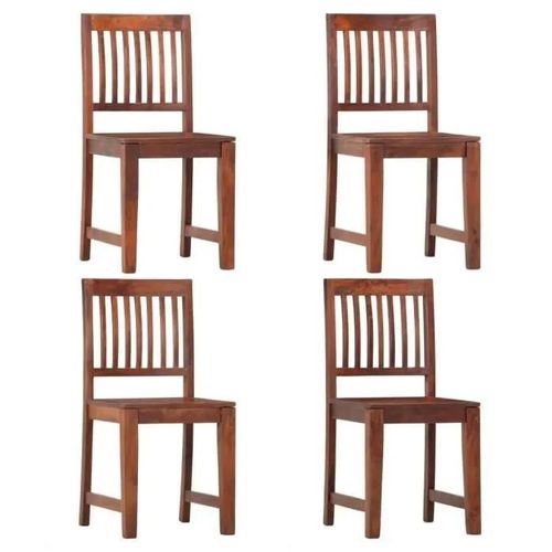 Vidaxl Chaises De Salle À Manger 4 Pcs Bois Solide De Manguier