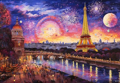 Landscape In Pointillism - Puzzle 1000 Pièces