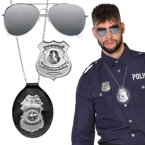 3 Accessoires Déguisement Policier Adulte