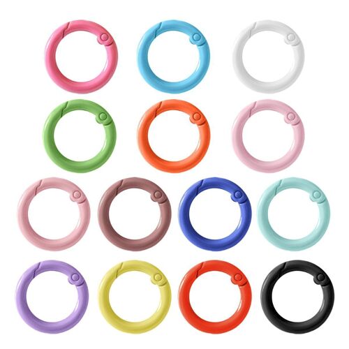 Mousqueton Rond Avec Joints Toriques, 14 Pièces, Porte-Clés, Clip À Pression, Ressort De Déclenchement Klb