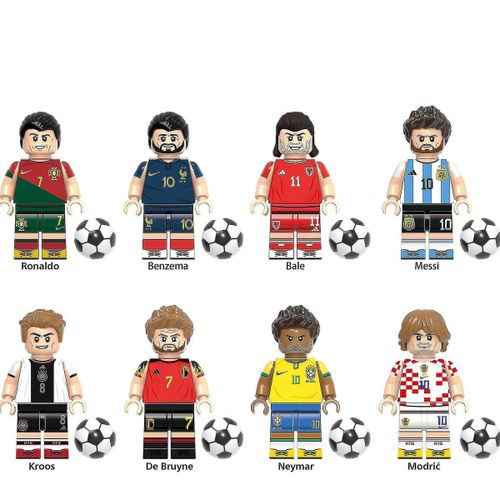 Figurines De La Coupe Du Monde De Football, Blocs De Construction, Jouets Pour Enfants, 4,5 Cm, Lot De 8 Klb