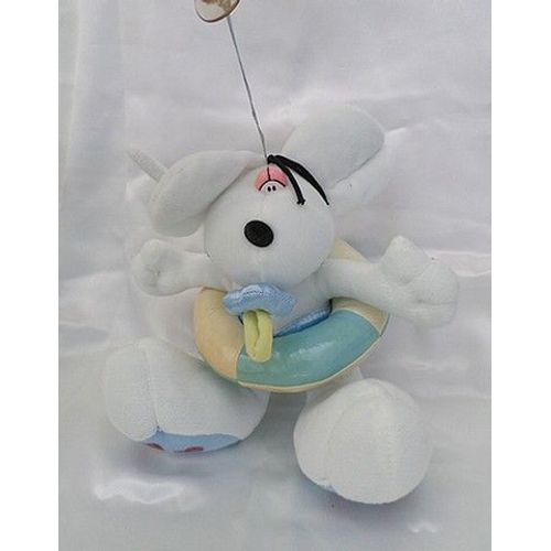Peluche Style Bébé Diddl Avec Bouée Et Sucette Bleu Et Jaune