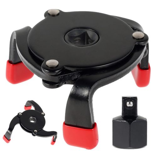 Clé à filtre à huile réglable à 3 mâchoires en acier à haute teneur en carbone