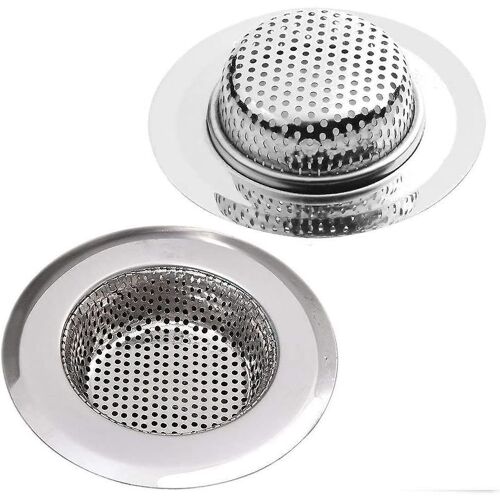 Lot De 2 Crépines De Vidange En Acier Inoxydable Pour Évier Et Baignoire, Antirouille, Faciles À Nettoyer Et Polyvalentes
