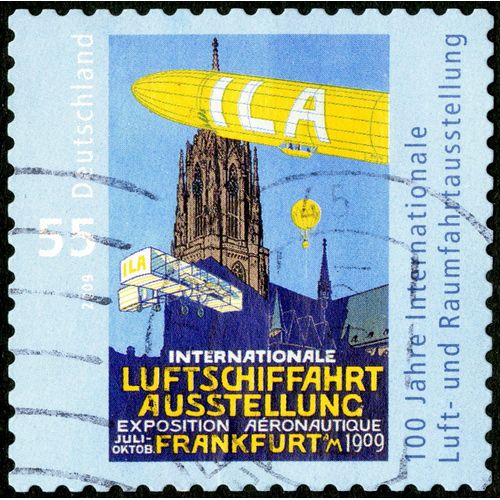 Timbre Oblitéré Deutschland, Internationale Luftschiffahrt Ausstellung , Exposition Aéronautique Frankfurt Am, 2009, 55