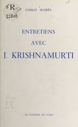 Entretiens Avec J. Krishnamurti