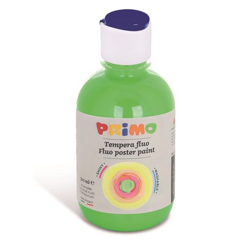 Primo Flacon Gouache Ready-Mix Fluo 300 Ml With Flow Control Cap Vert Brillant 610