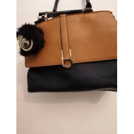 Sac à main marine et camel