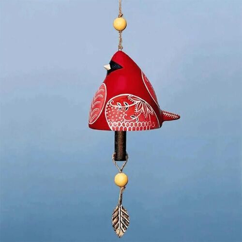Oiseaux chant cloche carillons éoliens pendentif personnalisé décoration robuste pour patios rouge