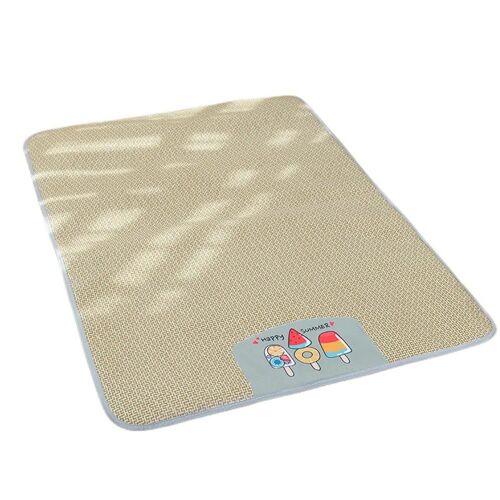Coussin De Refroidissement Pour Animaux De Compagnie D'été Tapis En Rotin Antidérapant Anti-Morsure Couverture De Couchage Pour Animaux De Compagnie Respirante S
