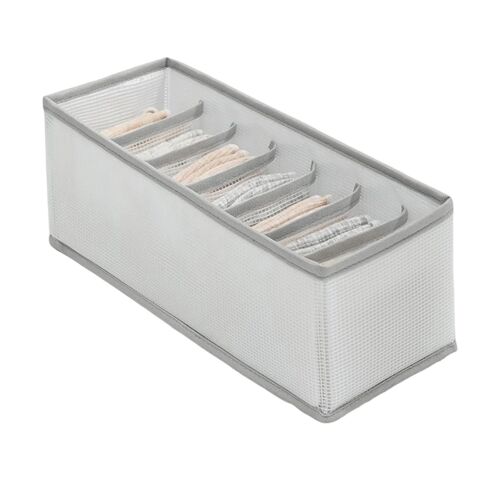 Boîte De Rangement De Vêtements De Main Pliable Compartiment Boîte De Finition De Vêtements Grande Capacité Gris