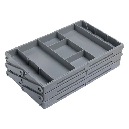 Organisateur de tiroir intelligent à plusieurs niveaux Boîte de rangement de cosmétiques de bijoux à plusieurs niveaux pour la cuisine à la maison Rangée unique 3 couches