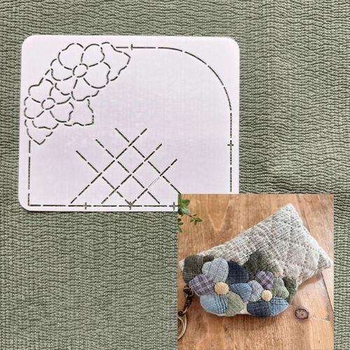 Modèles De Courtepointe Planche À Dessin Flexible Pour Bricolage Sac À Clés Broderie Polyvalente Pochoir De Vêtements De Bricolage 273