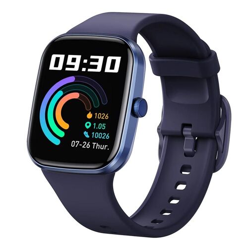 Montres Intelligentes Compatibles Bluetooth Avec Modes Sportifs Écran Anti-Rayures Montres Anti-Chute Pour Femmes Hommes Bleu