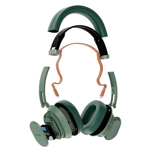 Fairphone FAIRBUDS XL - Écouteurs avec micro - circum-aural - Bluetooth - sans fil - Suppresseur de bruit actif - vert