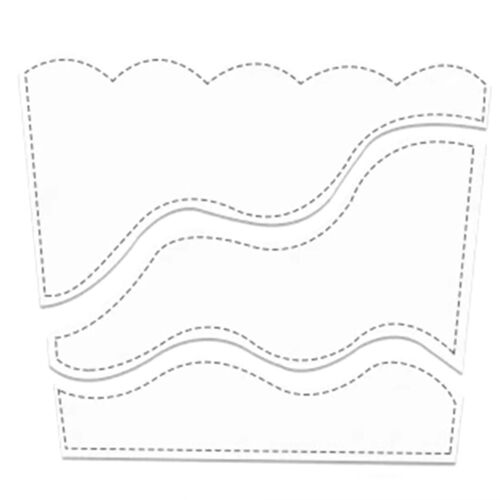 Festonné dentelle sac à main modèle modèle Réutilisable en plastique modèle de courtepointe règle pour bricolage Art Craft S