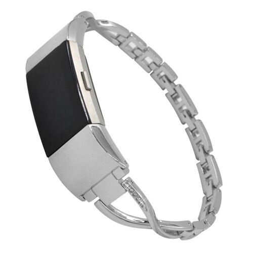 Bracelet De Montre Intelligente En Acier Inoxydable Pour Charge 2 Ceinture De Montre À Dégagement Rapide Argent