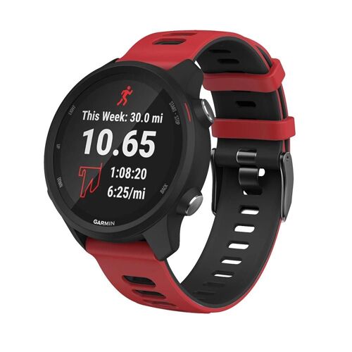 Garmin Smartwatch Strap Libération rapide Silicone Montre Ceinture Remplacement Rouge Noir,20mm
