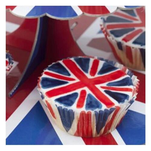 50pcs Gobelets En Papier Drapeau Britannique Pour Cupcake Résistance À Haute Température Papier De Cuisson Accessoires De Boulangerie