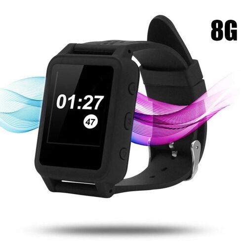Montre Intelligente Pour Enfants Garçons Filles Lecteur De Musique Enregistreur Vocal Pour Enfants Enfants Bluetooth Lecteur Mp4 Noir,8g