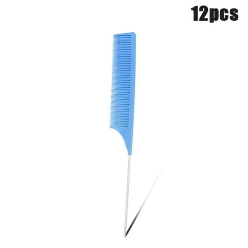 Peignes À Aiguille En Acier Antistatique Résistants Aux Hautes Températures Pour La Coiffure Coiffure Bleu