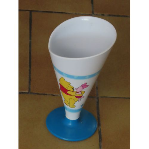 Verre À Pied / Coup À Glace En Plastique Winnie L'ourson
