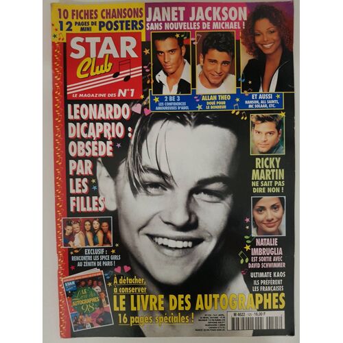 Star Club N125 Avril98 Magazine Revue Leonardo Dicaprio/Axelle Red/Ricky Martin/Janet Jackson/Spice Girls/Worlds Apart/Allan Théo/Natalie Imbruglia/Adel 2b3/All Saints/Mc Solaar/Hélène Segara/Hanson/