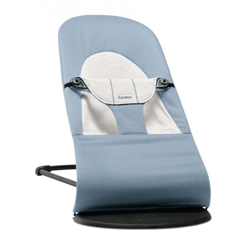 Transat Bébé Balance Soft Coton Et Jersey Bleu Et Gris - Babybjörn