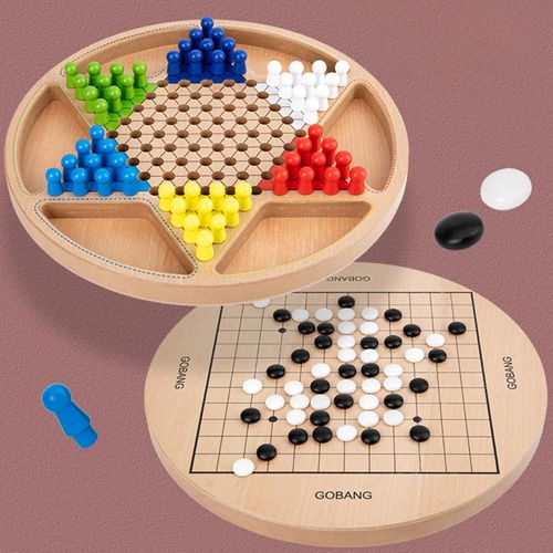 Gobang Jeu Familial Non Toxique Jeu Combiné Respectueux De L'environnement Avec Chess Ludo Jouets De Dames Chinoises Pour Kids_02