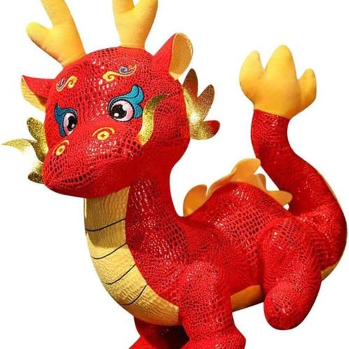 Peluche Dragon 2024, Mascotte Du Nouvel An Chinois, Année De L'animal, 24x20x15cm Klb