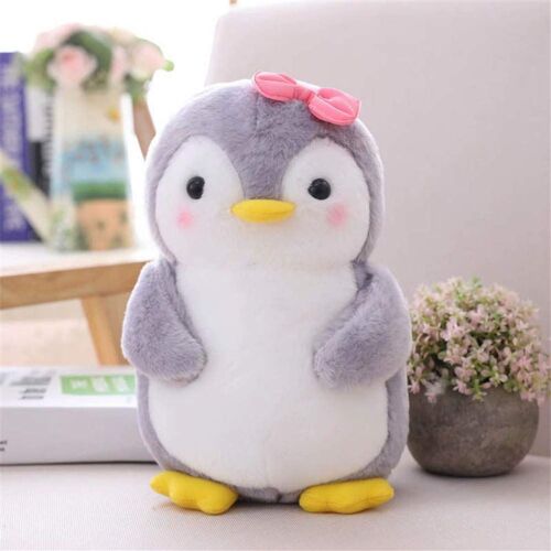 Peluche pingouin, peluche pingouin, oreiller animal, cadeau avec noeud 45 cm KLB