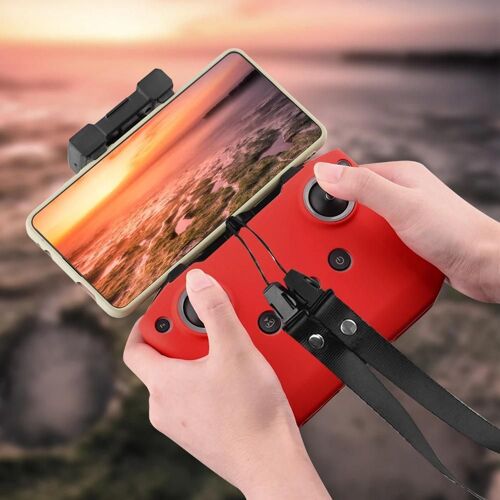 Télécommande En Silicone Couverture Cou Sangle De Longe Corde Pour Dji Mavic Air 2_Red-Générique