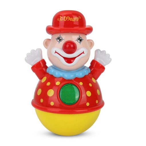 Clown Musical Articulé Vintage - Porcelaine - Il Bouge Et Joue De La Musique