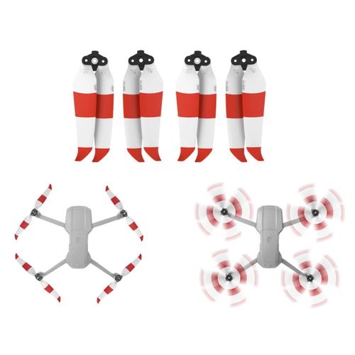 2 Paires D'hélices De Remplacement À Dégagement Rapide À Faible Bruit Pour Dji Mavic Air 2 Drone_Red Et Blanc-Générique