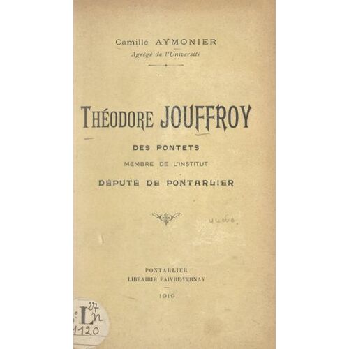 Théodore Jouffroy Des Pontets