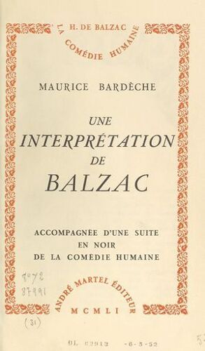 Une Interprétation De Balzac