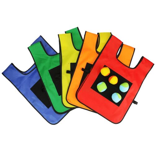 Enfants Sport De Plein Air Jeu Accessoires Sticky Jersey Gilet Gilet Lancer Toy_Blue_S