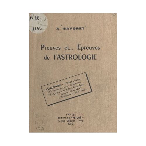 Preuves Et Épreuves De L'astrologie